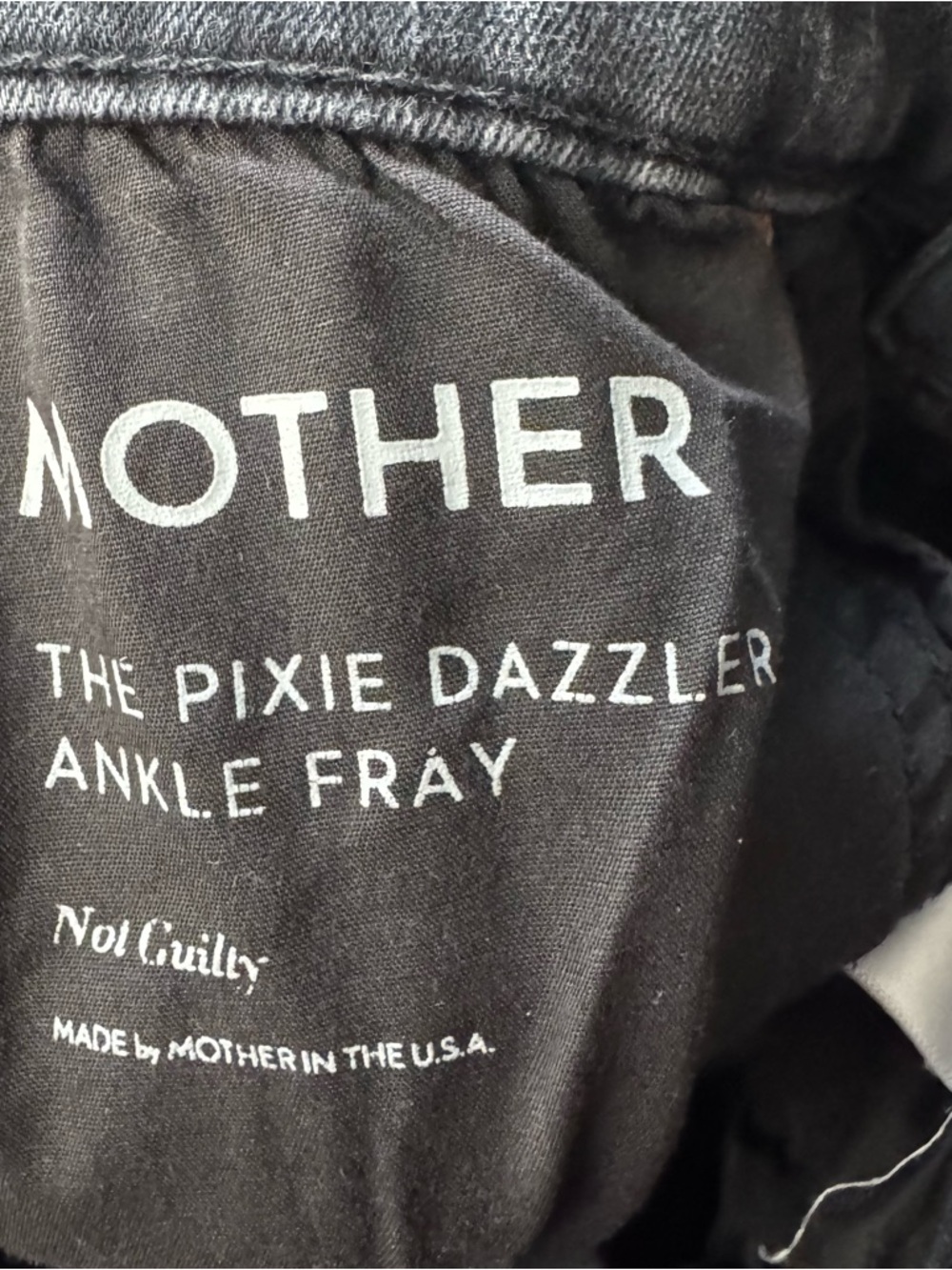 Mother The Pixie Dazzler Ankle Fray Not Guilty Jeans Size 27 Black - Picture 9 of 12